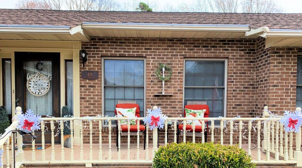 Snowflakes on Porch