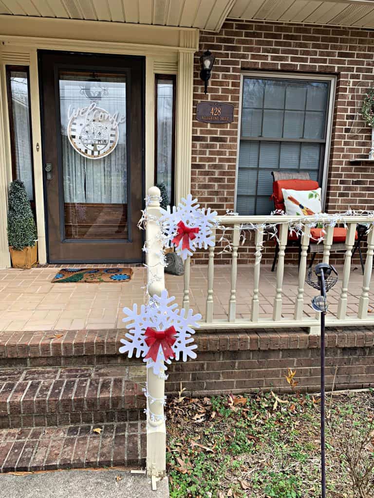 Snowflakes on Porch