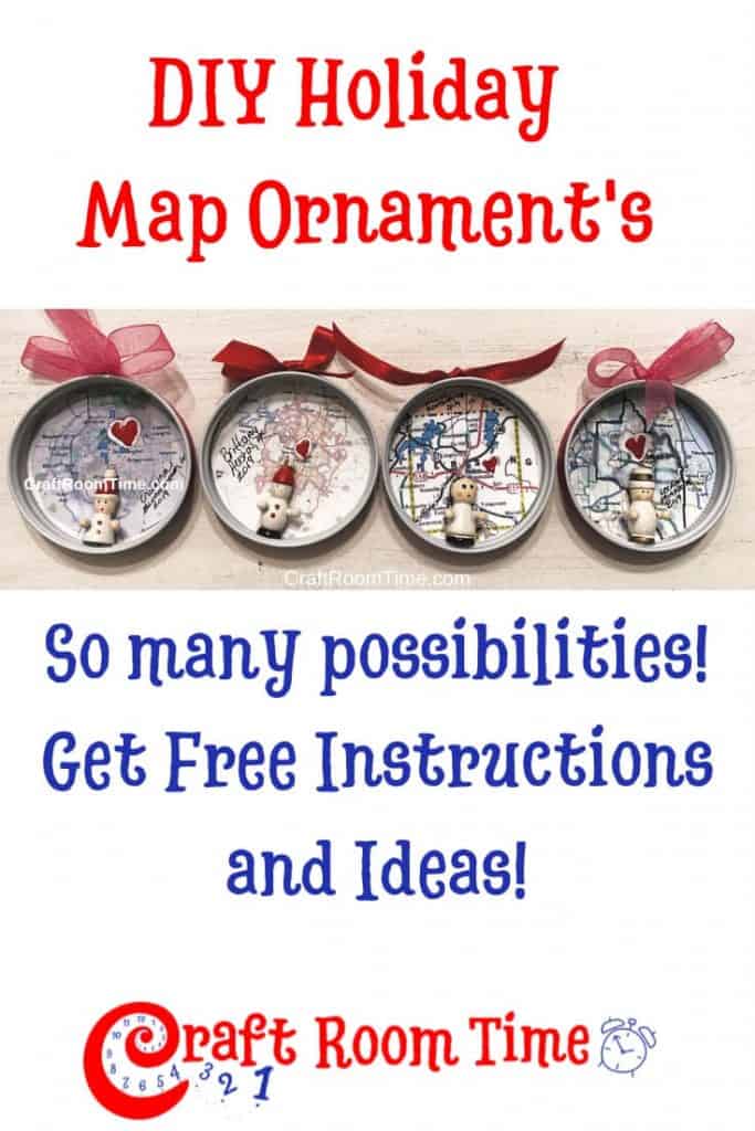 DIY Holiday Map Ornaments