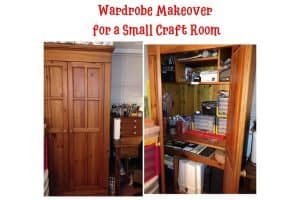Wardrobe Makeover for Small Craft Room