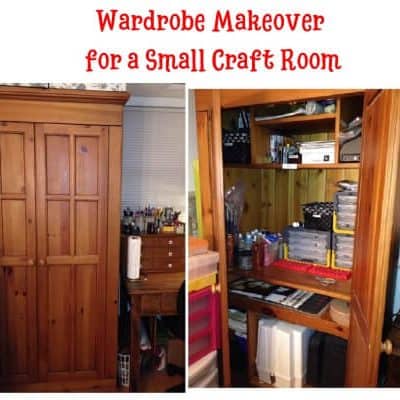 Wardrobe Makeover for Small Craft Room