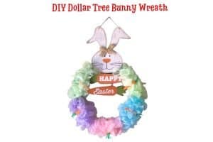 DIY Dollar Tree Bunny Wreath