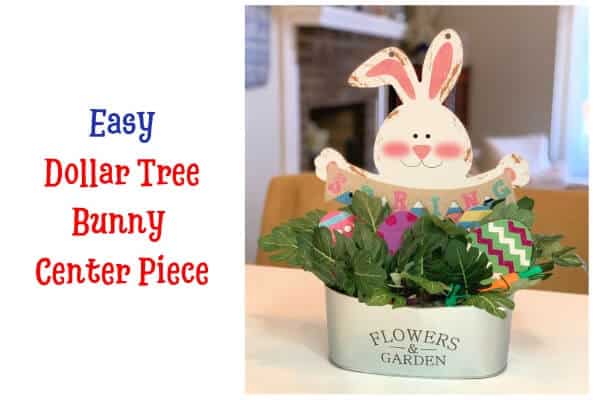 Easy Dollar Tree Bunny Centerpiece
