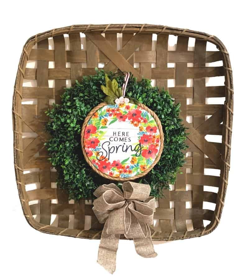 Small Dollar Tree Spring Wreath