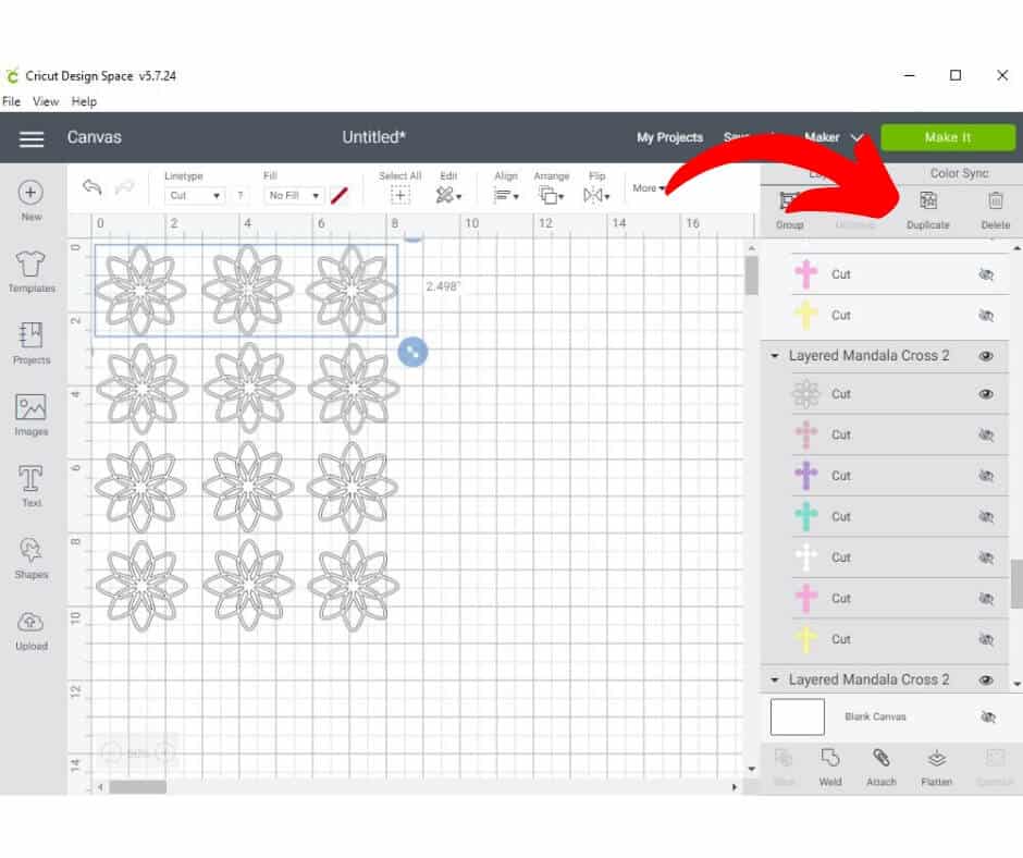 Download Layered Mandala Cross SVG for Cricut or Silhouette