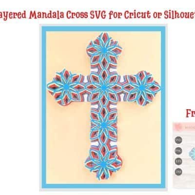 Layered Mandala Cross SVG for Cricut