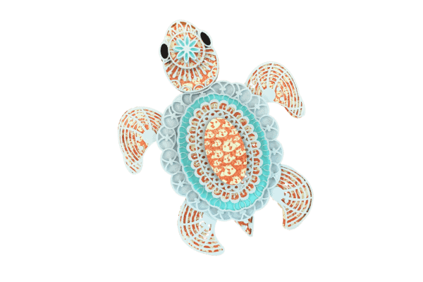 3D Mandala Sea Turtle made with the Cricut | Craft Room Time