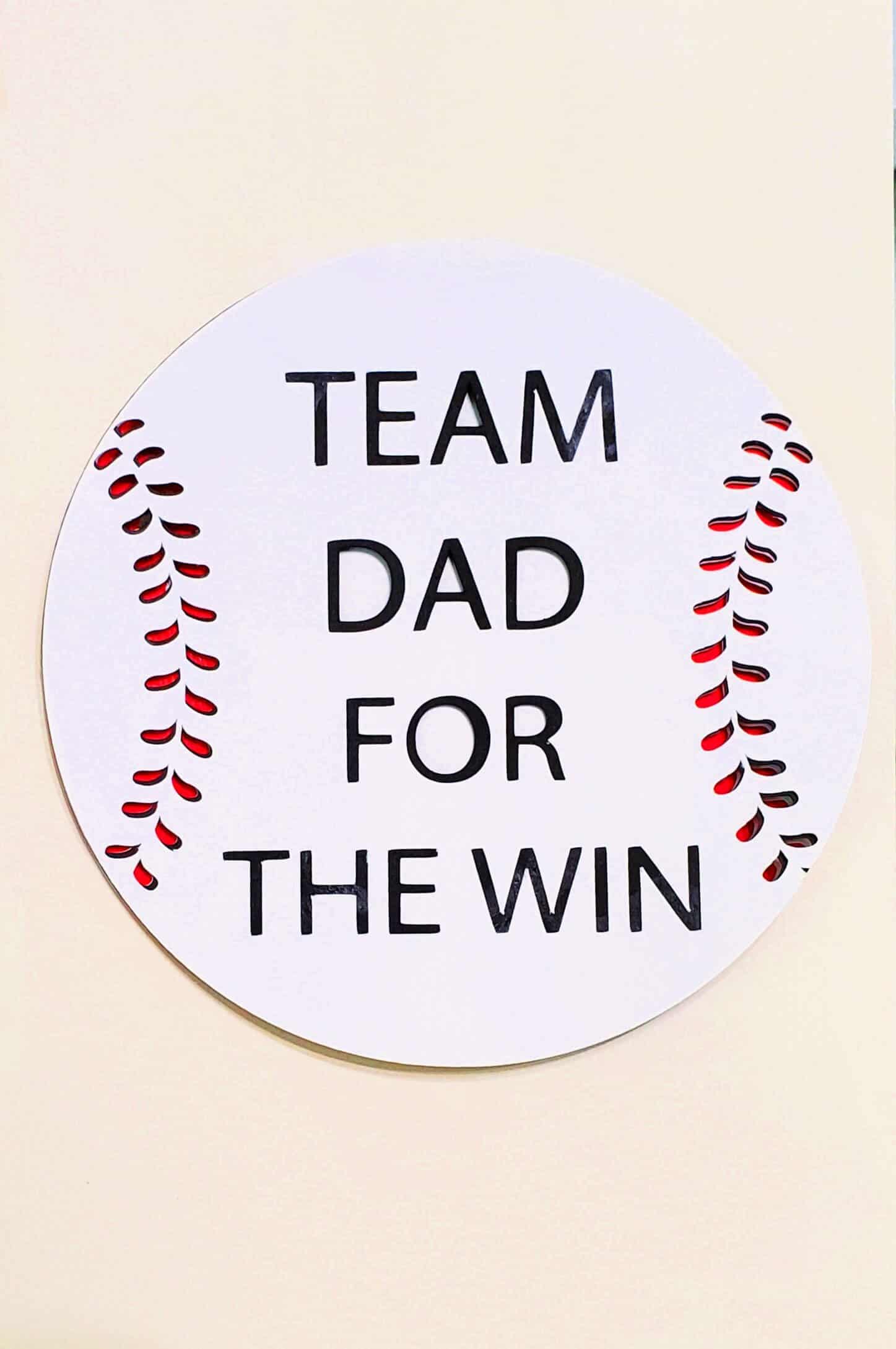 Layered Baseball Pop Up Card for Dad with Free SVG Craft Room Time
