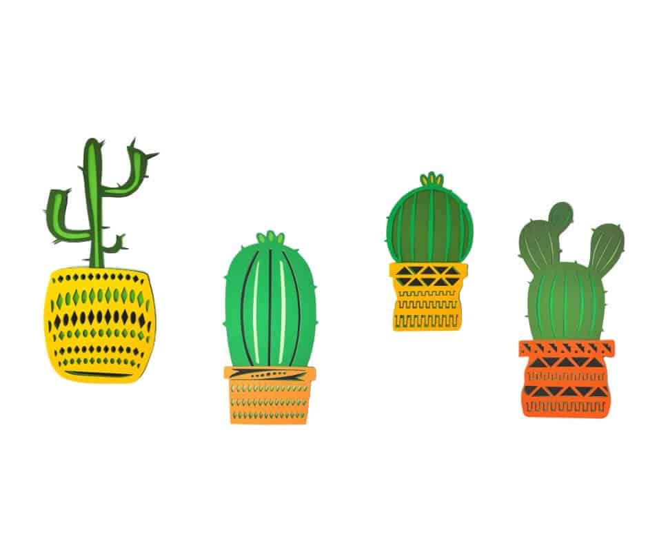 Download Potted Cactus Plants Free Layered Mandala Svgs