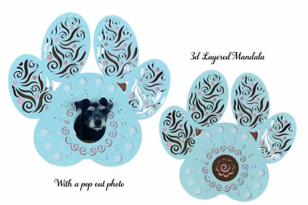 Download Dog Paw Layered 3d Mandala For Cricut Craft Room Time