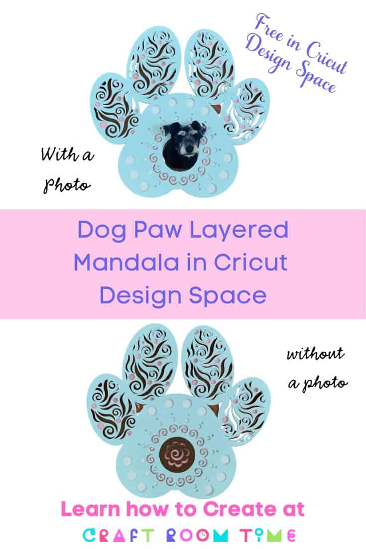 Download Dog Paw Layered 3D Mandala for Cricut | Craft Room Time