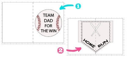 Layered Baseball Pop Up Card for Dad