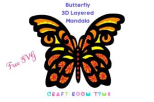 Butterfly 3D Mandala Free SVG