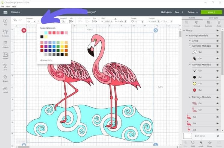 Choosing the color of the flamingos