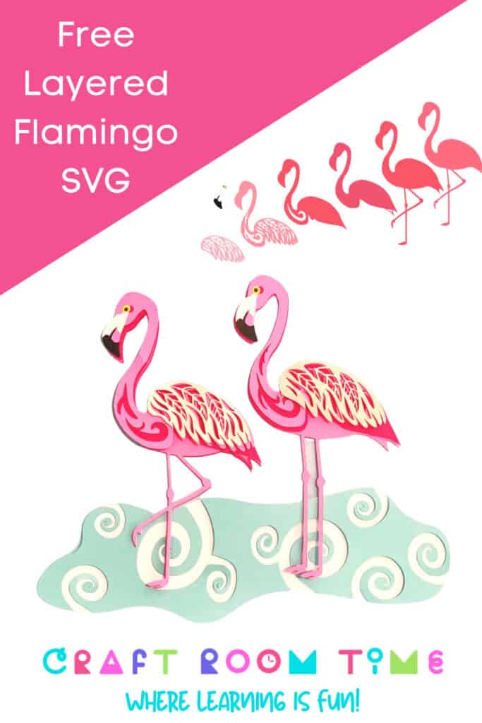 Free Layered Flamingo SVG