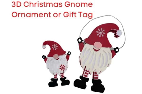 3D Christmas Gnome Ornament