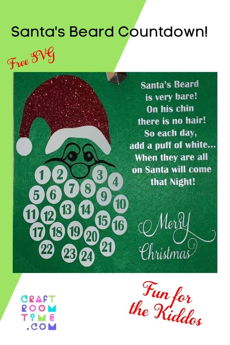What little child doesn't want to know when Santa is coming? As a child, I used to get the Chocolate Countdown Calendars every year and I loved them! So when a fellow crafter asked for an SVG for Santa's Beard, I could not resist. So please enjoy the Santa's Beard Christmas Countdown Free SVG.
