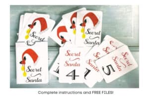 Print and Cut Secret Santa Cards