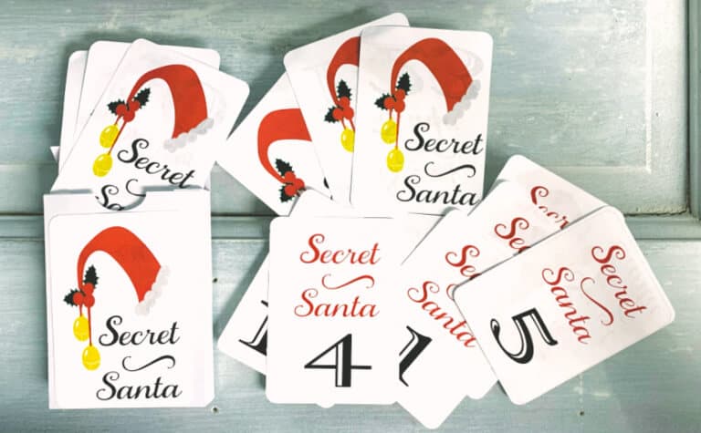 Print and Cut Secret Santa Cards