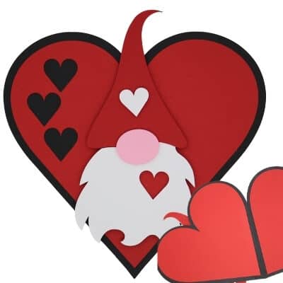 Gnome Valentine Card for Cricut with Free SVG