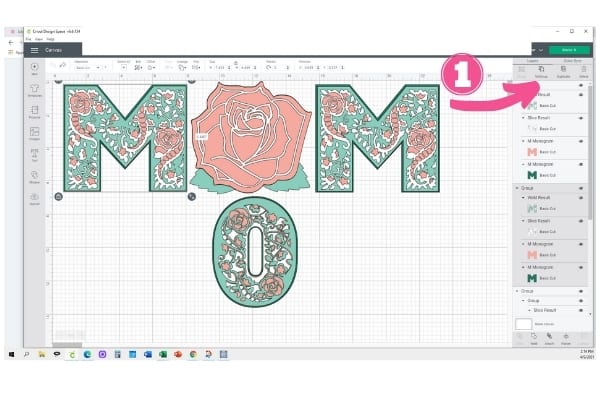 Step 2 Mom 3D Letters