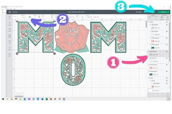 Step 3 Mom 3D Letters