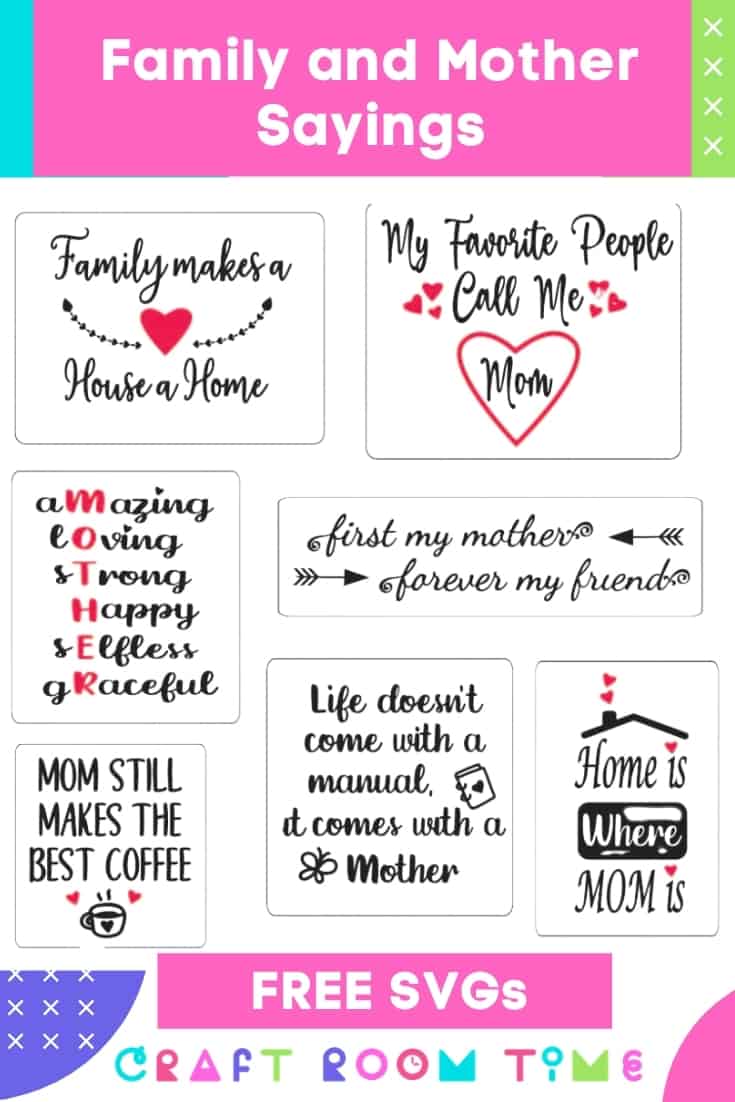 Family and Mother Sayings Free SVG
