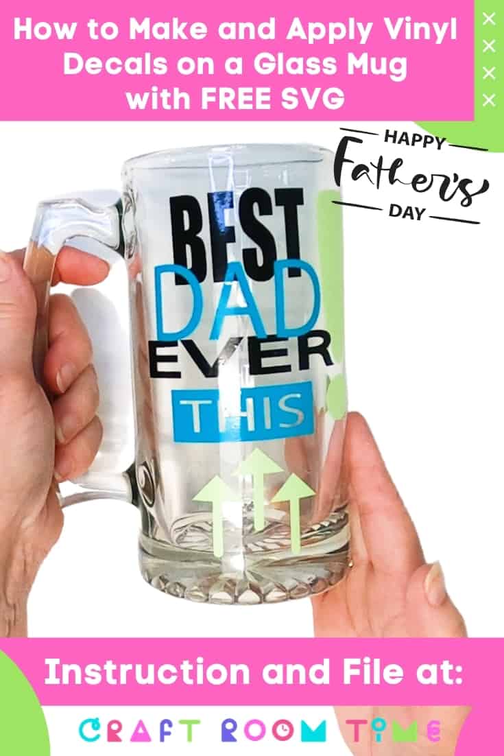 How to Make and Apply Vinyl Decals on a Glass Mug for Father's Day