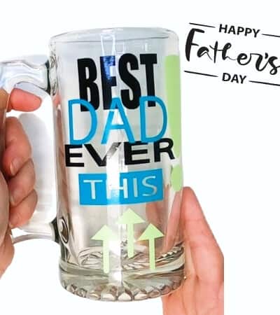 How to Make and Apply Vinyl Decals on a Glass Mug for Father's Day