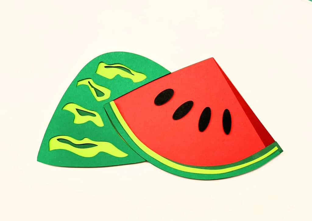 3D Watermelon Free SVG | Craft Room Time