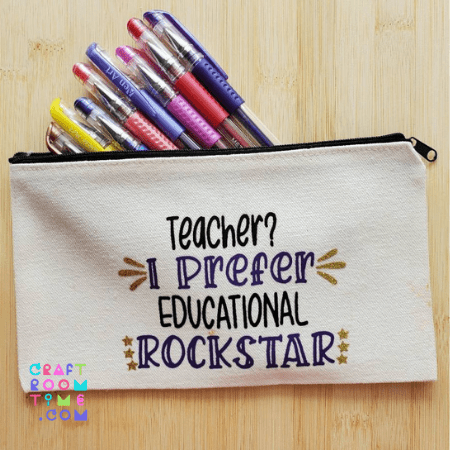 Easy Iron On Back to School Pencil Case