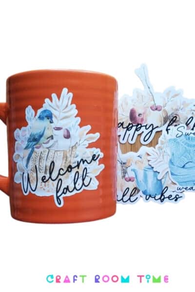 Easy to Make Coffee Mugs with Printable Vinyl Stickers